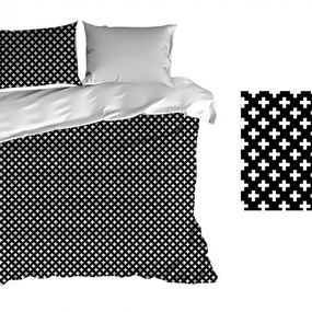 DomTextilu Posteľná bielizeň čiernej farby z bavlny Šírka: 140 cm | Dĺžka: 200 cm Čierna 10403-28607