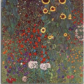 Gustav Klimt - Country Garden with Sunflowers Obraz zs16756