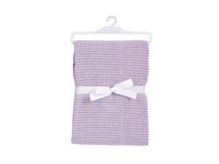 BABYDAN Detská háčkovaná bavlnená deka lila