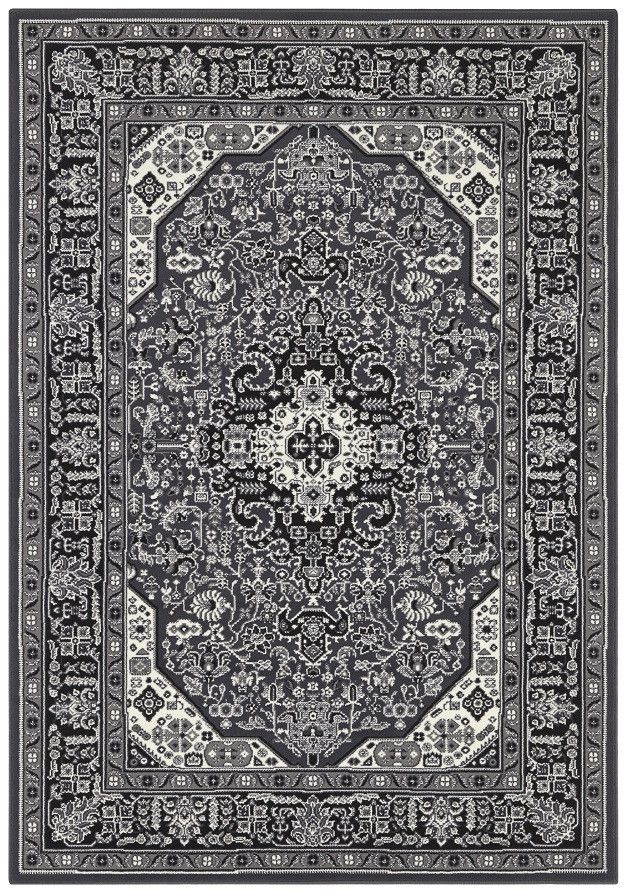 Nouristan - Hanse Home koberce Kusový koberec Mirkan 104436 Dark-grey - 80x250 cm