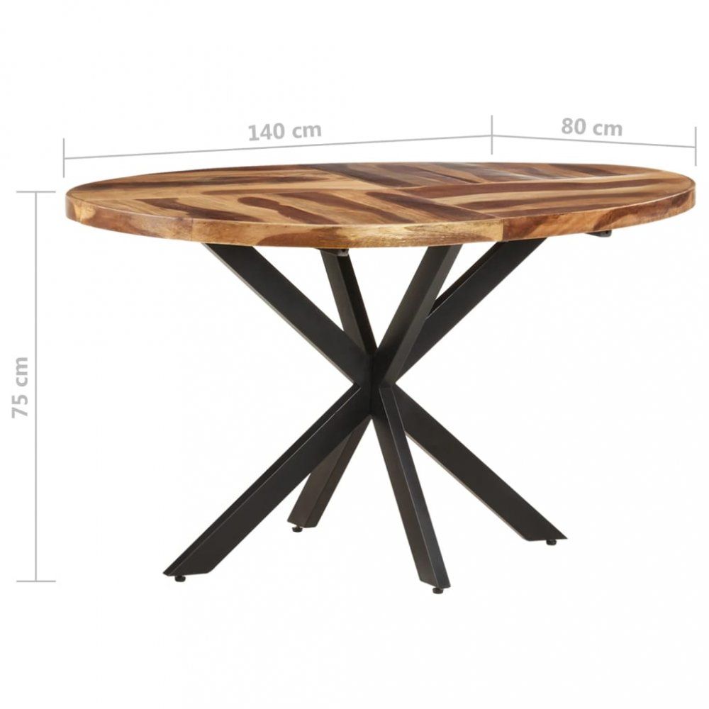 Jedálenský stôl akácie / čierna Dekorhome 140x80x75 cm