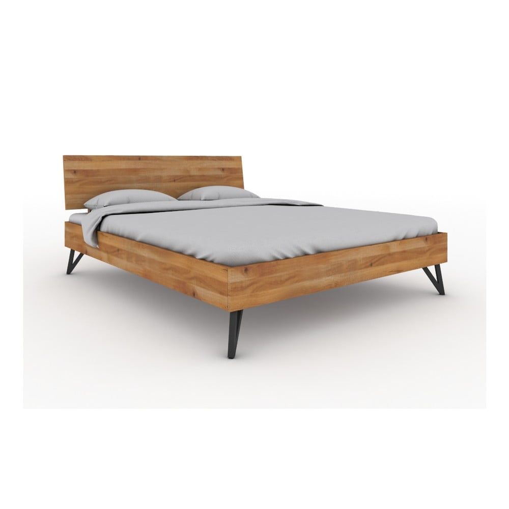 Dvojlôžková posteľ z dubového dreva 140x200 cm Golo 2 - The Beds