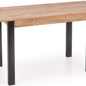 HALMAR Jedáleský rozkladací stôl GINO dub wotan, nohy čierne 100-135x60 cm