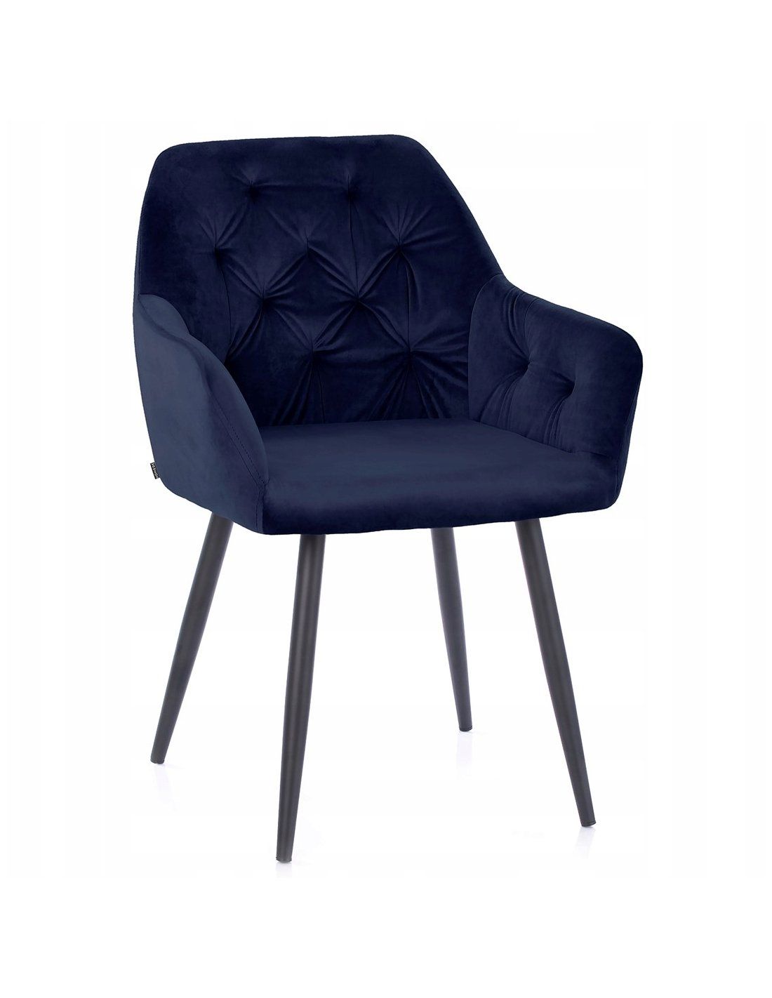 HOMEDE ARGENTO jedálenská zamatová stolička - modrá farba