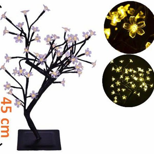 Nexos 5978 Dekoratívne LED osvetlenie - strom s kvietkami, teple biele