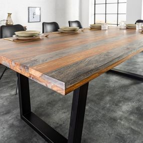 Estila Masívny dizajnový jedálenský stôl Spin 200cm Sheesham