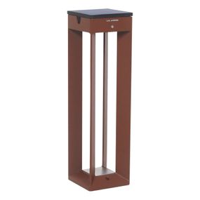 Les Jardins Solárna LED lampa Borne so snímačom, 45 cm, corten, hliník, 3W, P: 13 cm, L: 13 cm, K: 45cm