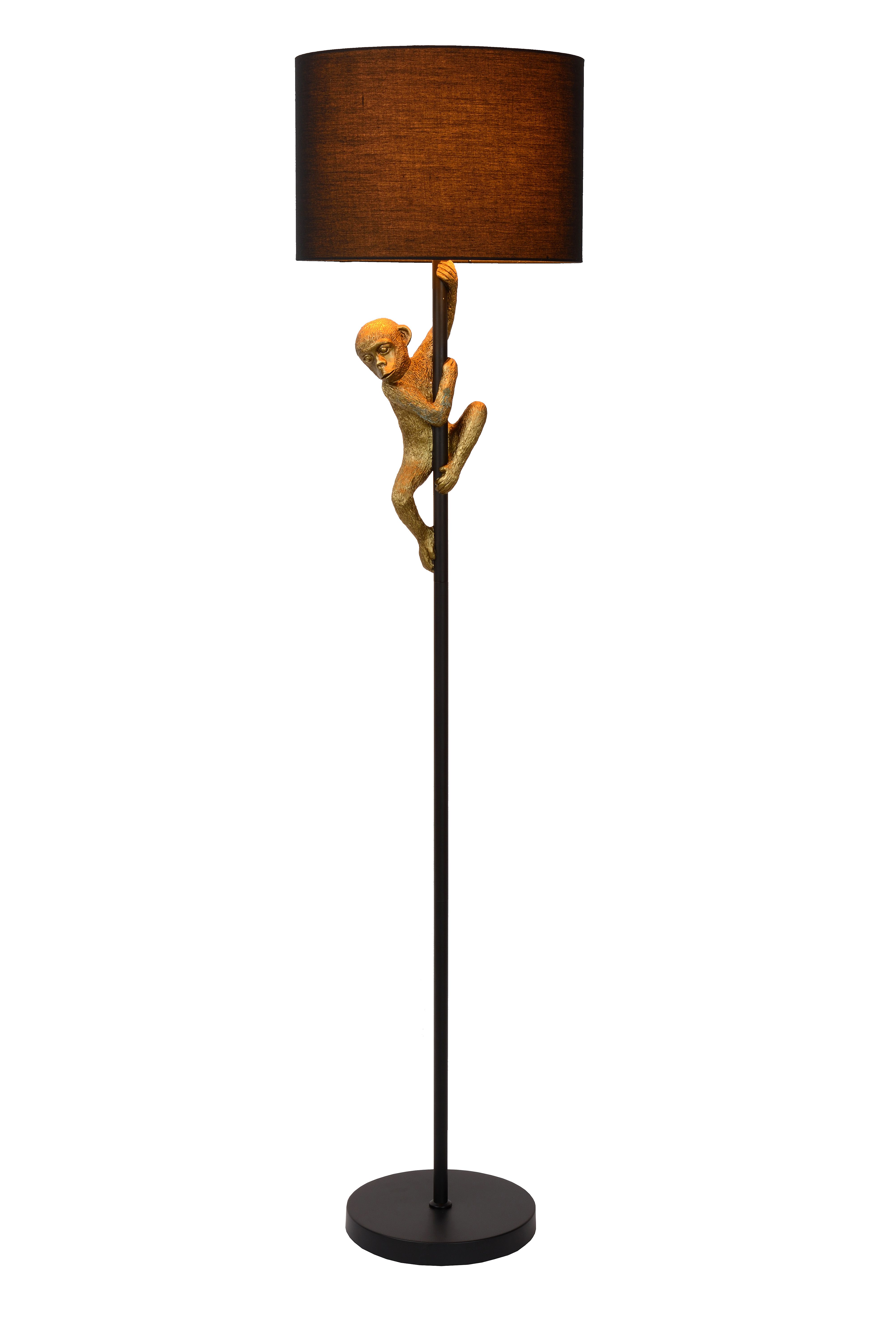 LUCIDE 10702/81/30 EXTRAVAGANZA CHIMP Stojaca lampa E27 1x60W čierna, zlatá
