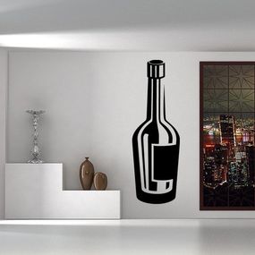 Samolepka na zeď Lahev vína 0079