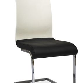 Jedálenská stolička H-791 (ekokoža čierna + dub sonoma)