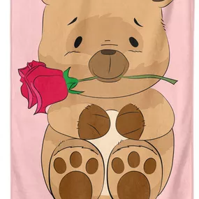 Osuška Medvedík s ruží