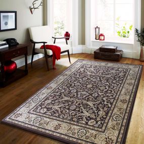 DomTextilu Vintage koberec v hnedej farbe do obývačky 17601-157596