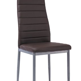 Jedálenská stolička H-261 alu (ekokoža hnedá)
