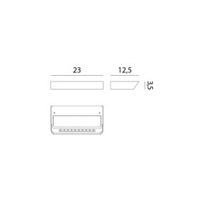 Rotaliana Belvedere W1 nástenné LED čierne 2 700 K, Obývacia izba / jedáleň, odliatok hliníkovej zliatiny, 14W, L: 23 cm, K: 3.5cm