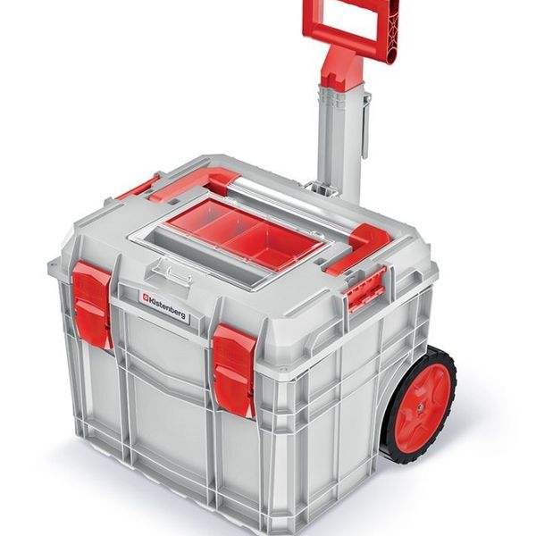 Kufr na nářadí CEBLOCCK ALLU LOG 45 x 38 x 38,8 cm šedo-červený