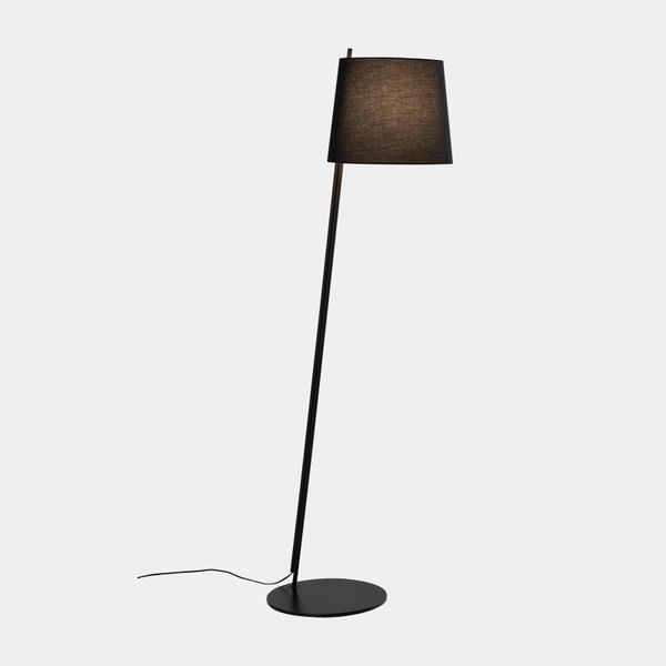 LEDS-C4 Clip stojaca lampa 158 cm tienidlo čierna, Obývacia izba / jedáleň, oceľ, textil, E27, 15W, K: 158cm