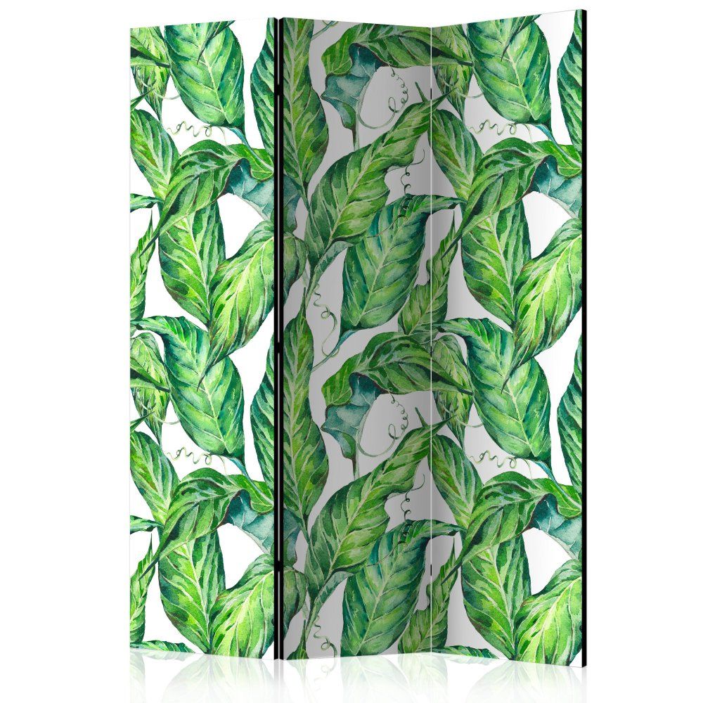 Paraván Long Leaves Dekorhome 135x172 cm (3-dielny)