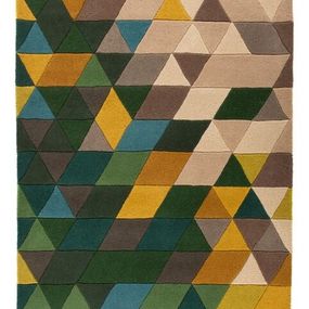 Flair Rugs koberce Ručne všívaný kusový koberec Illusion Prism Green / Multi - 200x290 cm