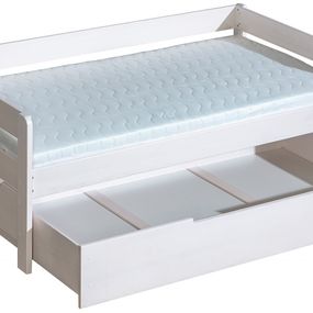 Detská posteľ z masívu 90x200cm tibor so zásuvkou - antracit