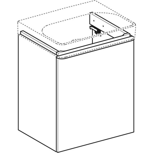 Geberit Smyle Square - Skrinka pod umývadlo, s jednými dvierkami 500.365.JR.1