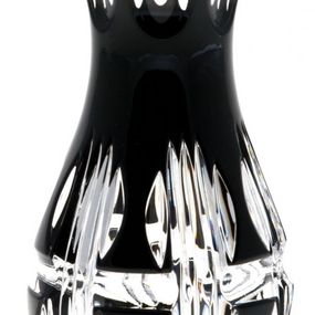 Krištáľová váza Lisette, farba čierna, výška 128 mm