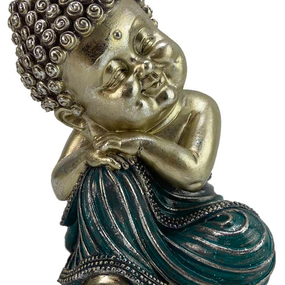 Dekoračná soška Buddha 15 cm,strieborná