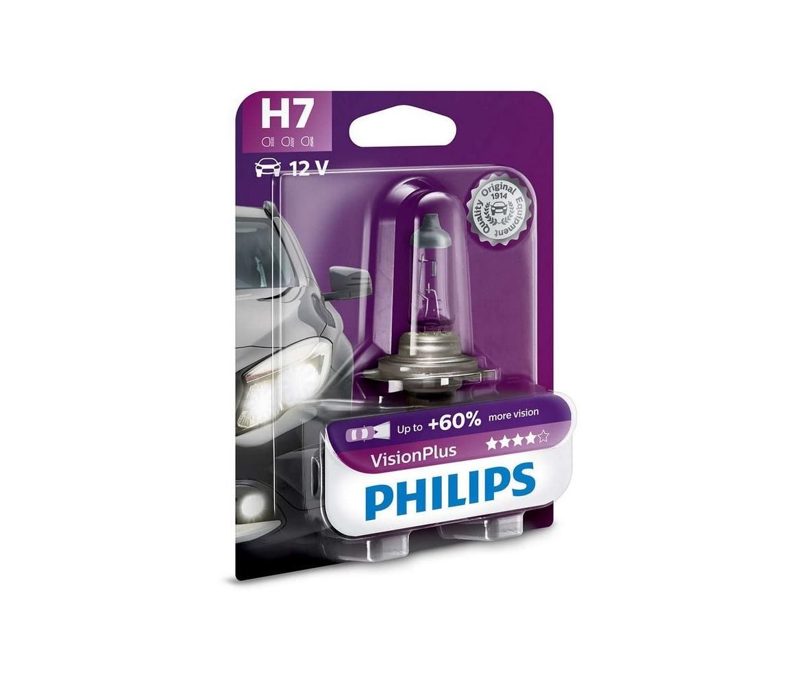 Autožiarovka Philips VISIONPLUS 12972VPB1 H7 PX26d/55W/12V