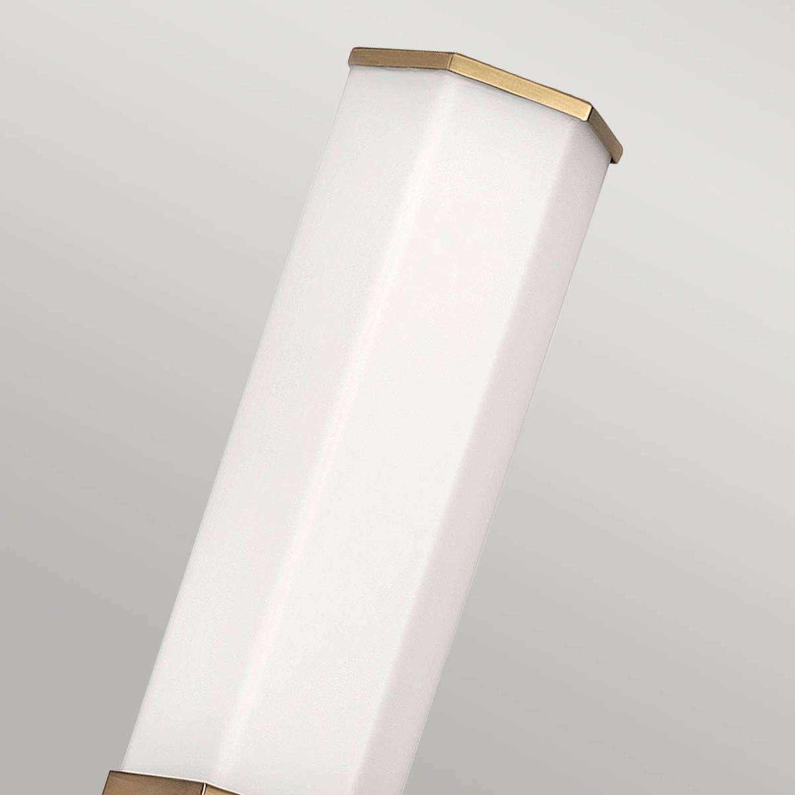 Quintiesse Nástenné LED svetlo Facet Single, 3 000 K, mosadz, Kúpeľňa, oceľ, sklo, 12W, L: 12.7 cm, K: 35.6cm