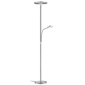 Knapstein Stmievateľné LED stojacia lampa Hades na čítanie, Obývacia izba / jedáleň, kov, K: 184cm