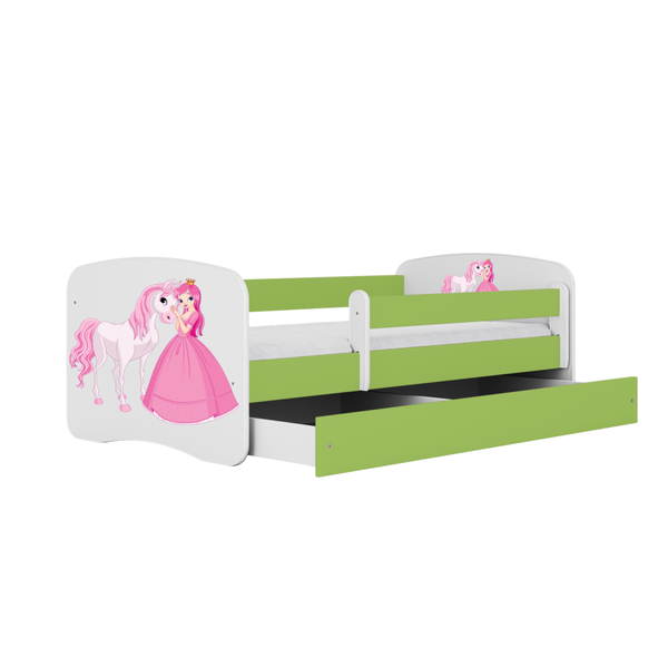 Detská posteľ Babydreams princezná a poník zelená