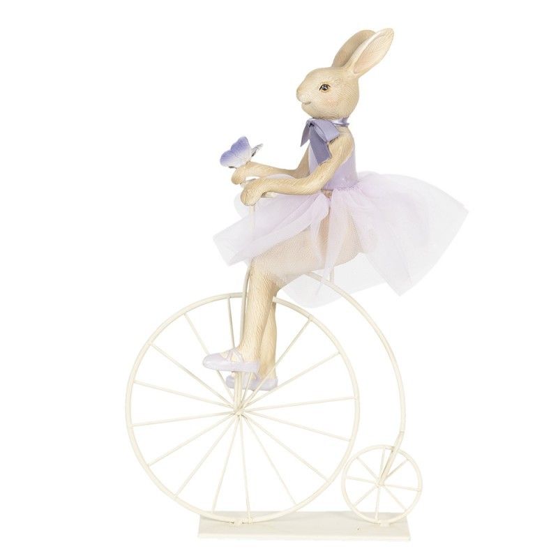 Dekorácie králičie slečny v sukienke na bicykli - 30 * 9 * 33 cm
