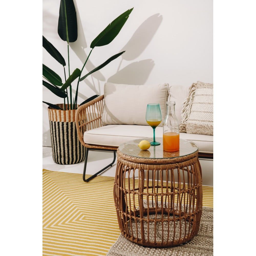 Béžový záhradný nábytok z umelého ratanu Bonami Essentials Vistdal