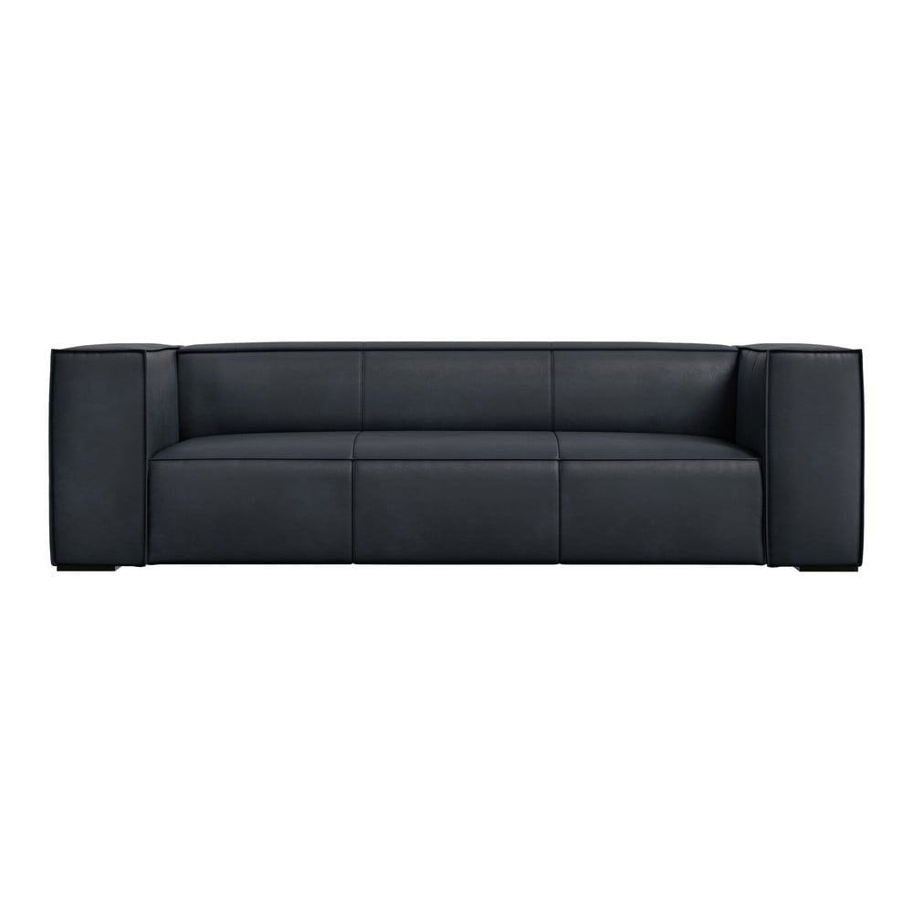 Čierna kožená pohovka 227 cm Madame - Windsor & Co Sofas