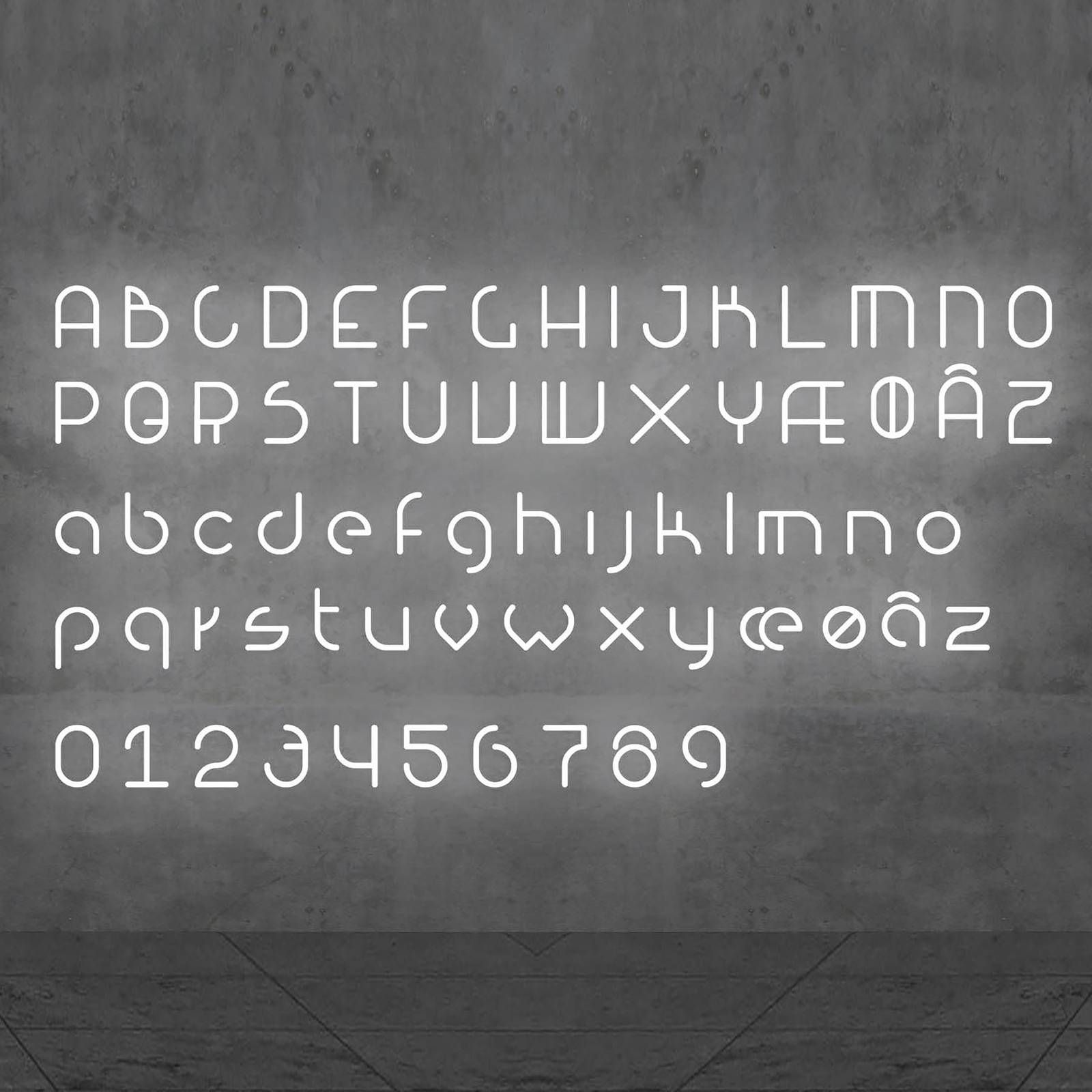 Artemide Alphabet of Light svetlo s číslom 6, Obývacia izba / jedáleň, metakrylát, hliník, 25W, L: 65 cm, K: 95cm