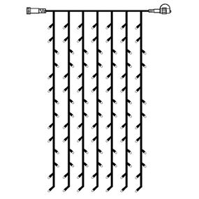 STAR TRADING Rozširujúca reťaz svetelný LED záves System 24, 0.02W, L: 100 cm, K: 200cm