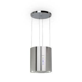 Klarstein Barett, ostrovčekový digestor, Ø 35 cm, recirkulácia 560 m³/h, LED, filter s aktívnym uhlím, ušľachtilá oceľ