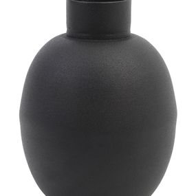 Dekoračná kovová váza BINCO, matted black, S, 14 cm