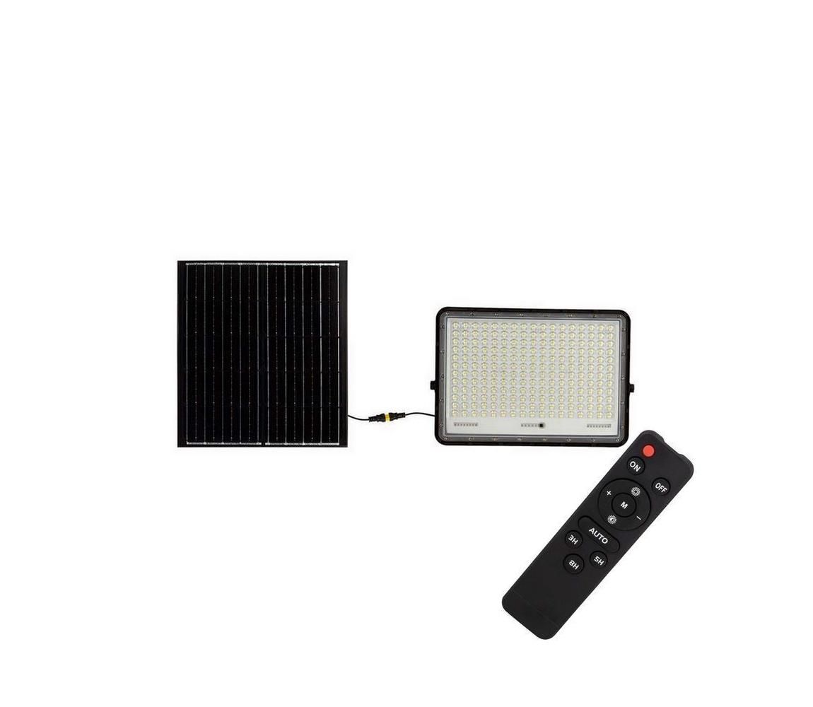LED Vonkajší solárny reflektor LED/30W/3,2V 4000K čierna + DO