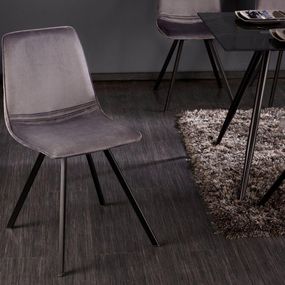 Dizajnová stolička Holland tmavosivý zamat