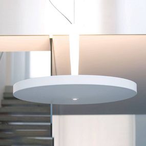 Prandina Equilibre Halo S3 závesná lampa, biela, Obývacia izba / jedáleň, hliník, polyetylén, K: 44.5cm