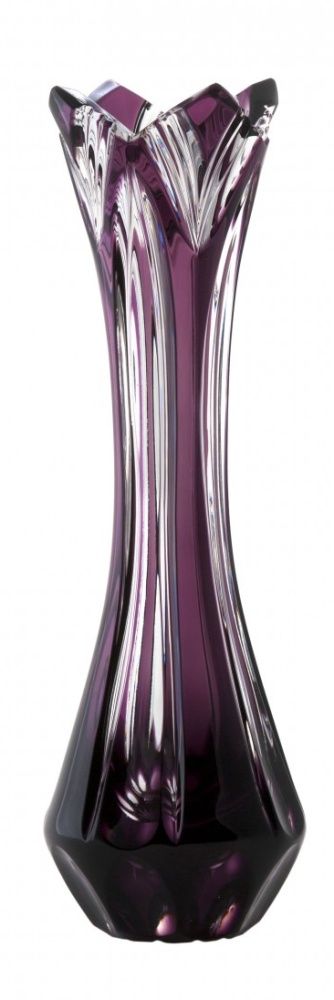 Krištáľová váza Lotos I, farba fialová, výška 155 mm