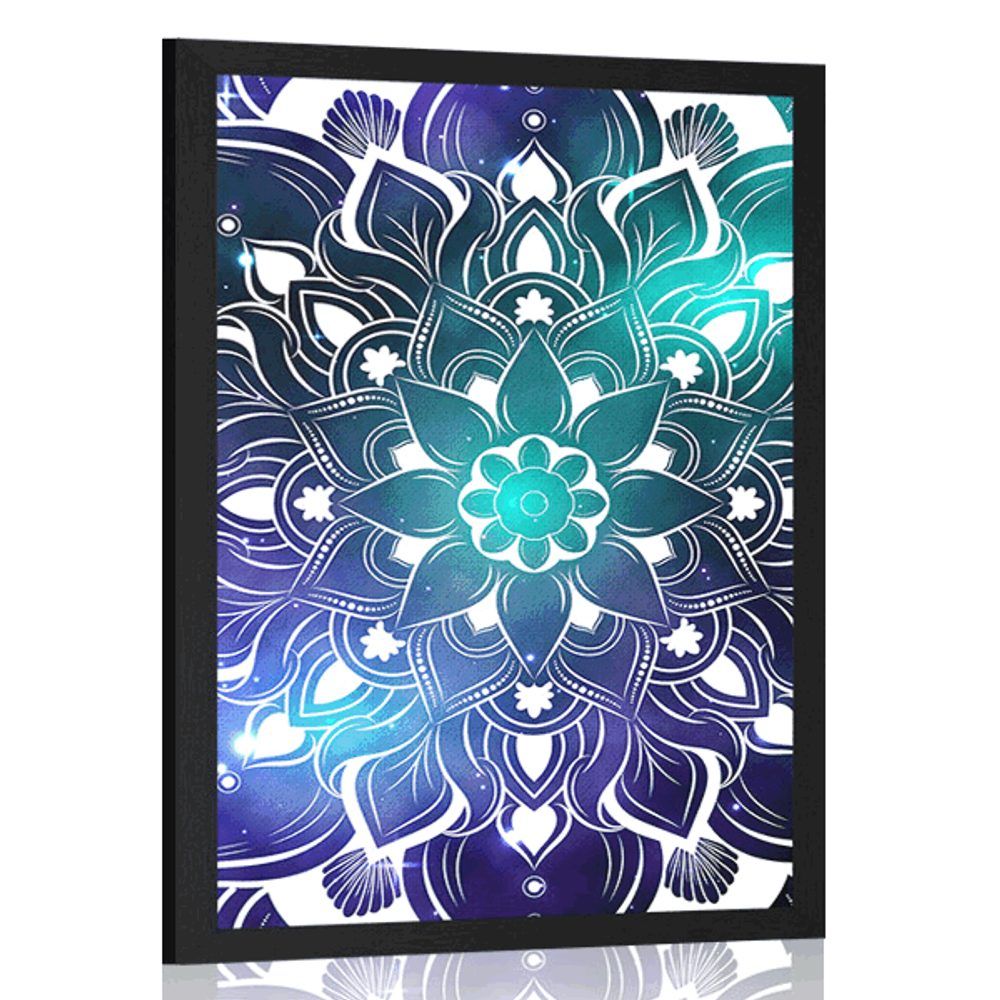 Plagát moderná Mandala s orientálnym vzorom - 30x45 black