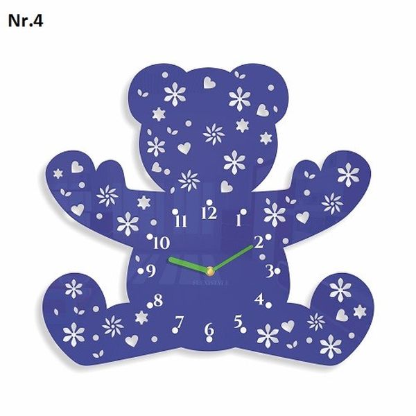 DomTextilu Detské nástenné hodiny v tvare medvedíka 8809-24354