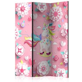 Artgeist Paraván - Unicorn on Flowerbed [Room Dividers]