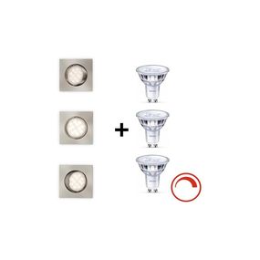 Philips Massive - SADA 3x LED Stmievateľné kúpeľňové svietidlo 3xGU10/5,5W/230V