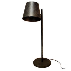 Eco-Light Stolná lampa Colt, 1-plameňová, sivá efekt mrazu, Obývacia izba / jedáleň, kov, E27, 60W, L: 18 cm, K: 55cm