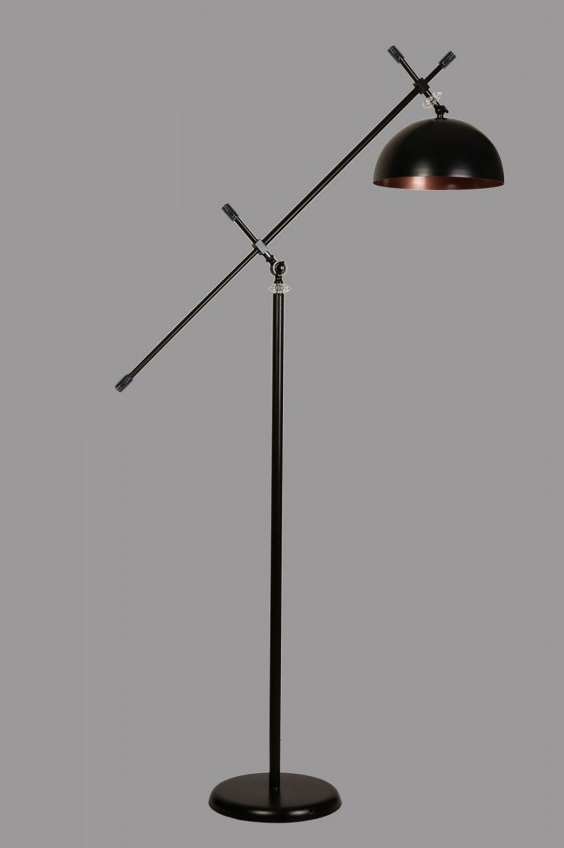 Stojacia lampa Hans 180 cm čierna