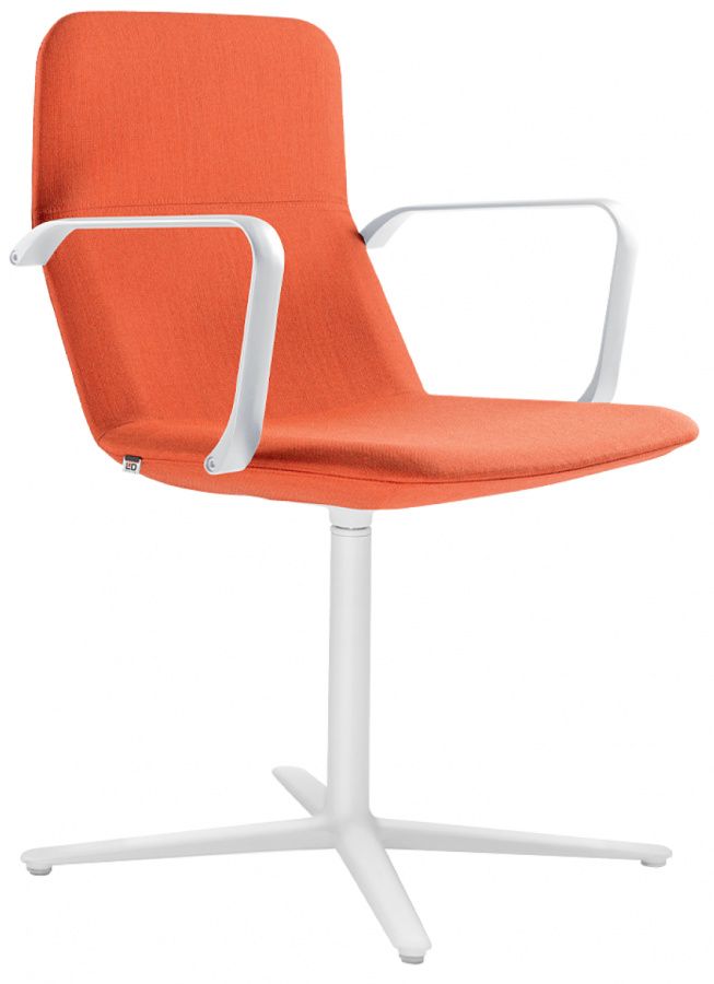 LD SEATING Konferenčné kreslo FLEXI LIGHT,CHL,BR,F25-N0, podnož biela