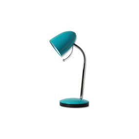 Aigostar - Stolná lampa 1xE27/36W/230V modrá/chróm
