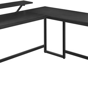 Rohový písací stôl Vasagle Corner čierny